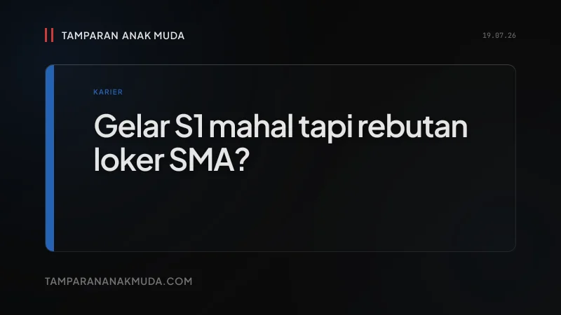 S1 Rebutan Loker SMK: Pendidikan Tinggi Jadi Trap