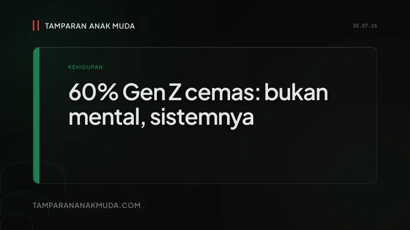 60% Gen Z Cemas: Bukan Mental Lemah, Sistem Nggak Pasti