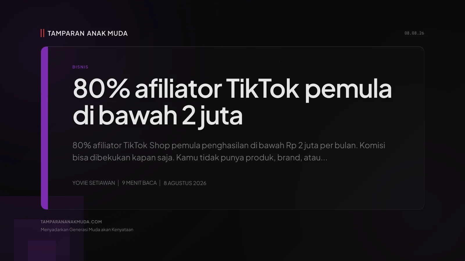 Afiliasi TikTok Shop Bukan Bisnis, Kerja Sales untuk Platform