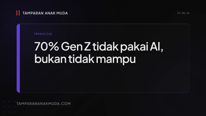 AI Divide Indonesia: 70% Gen Z Tidak Pakai AI, Bukan Tidak Mau, Kuota Mahal
