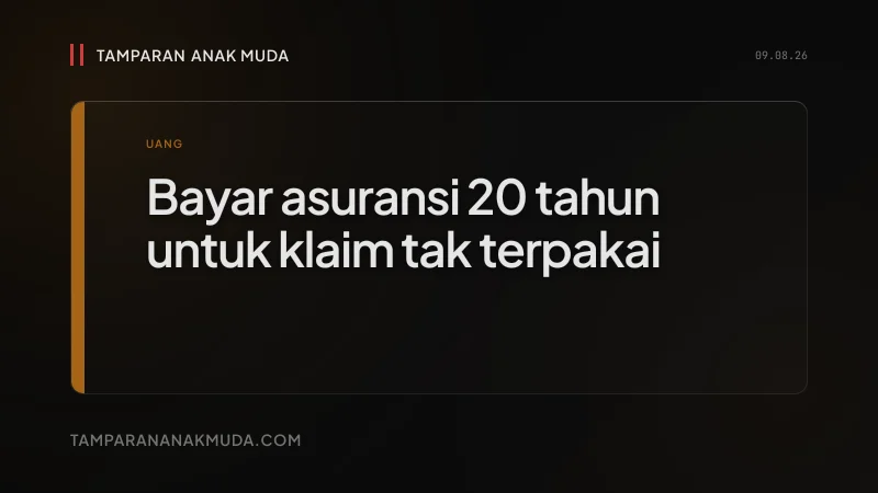 Asuransi Swasta Gen Z: Bayar Premi untuk Sistem yang Didesain Menang dari Kamu