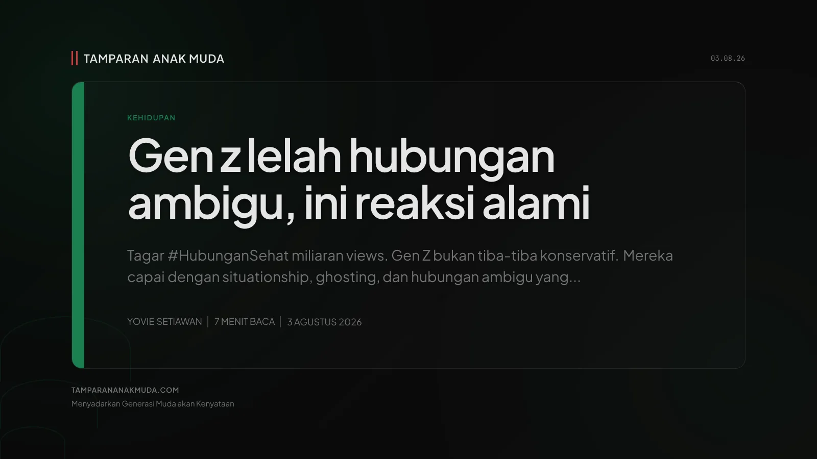 Back to Basic Dating: Gen Z Capai Situationship, Bukan Konservatif
