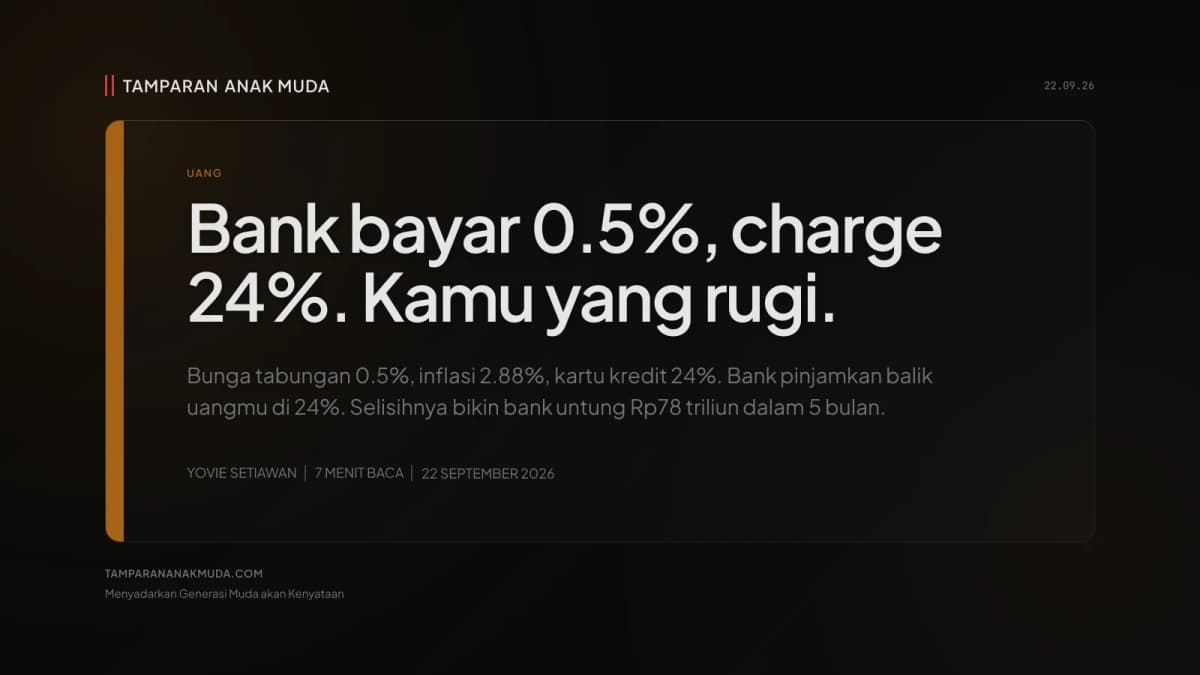 Bunga Tabungan 0.5%, Bunga Pinjaman 24%: Bank Makan Kamu