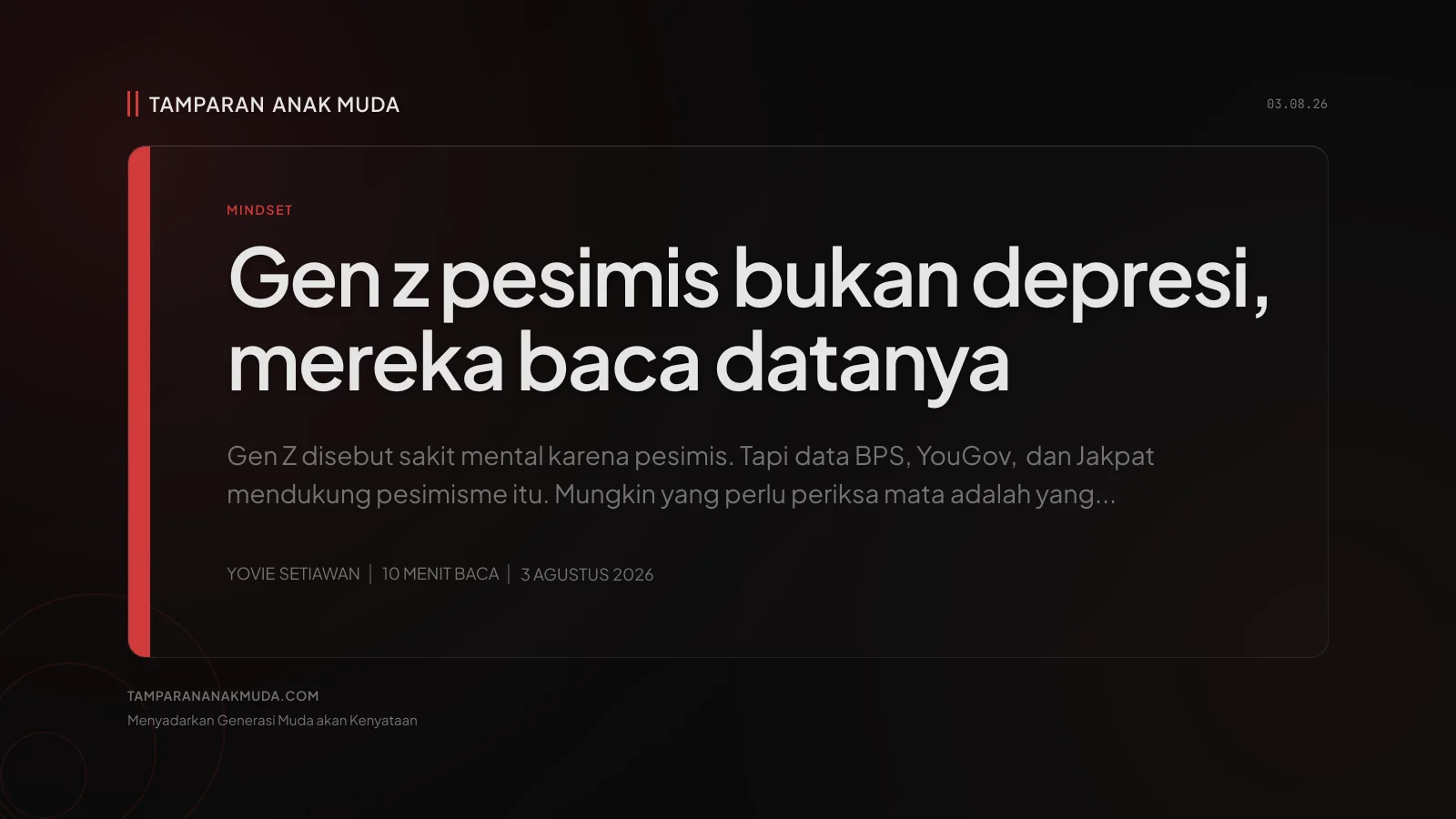 Gen Z Doomerism: Pesimis Bukan Depresi, Mereka Baca Datanya