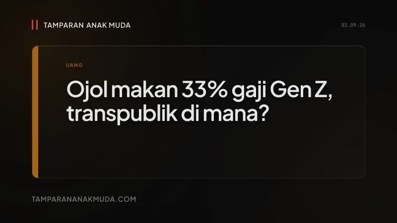 Gen Z Naik Ojol ke Kantor: Bukan Manja, Transportasi Publik yang Tidak Ada