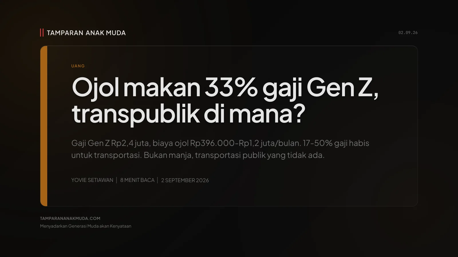 Gen Z Naik Ojol ke Kantor: Bukan Manja, Transportasi Publik yang Tidak Ada