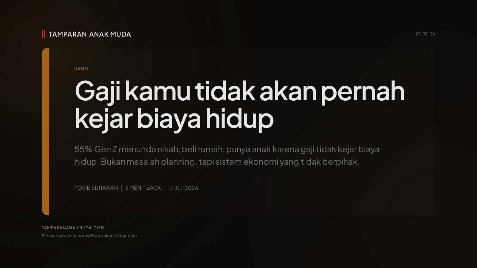 Generasi Nanti Dulu: Bukan Malas, Gaji Nggak Mau Tumbuh