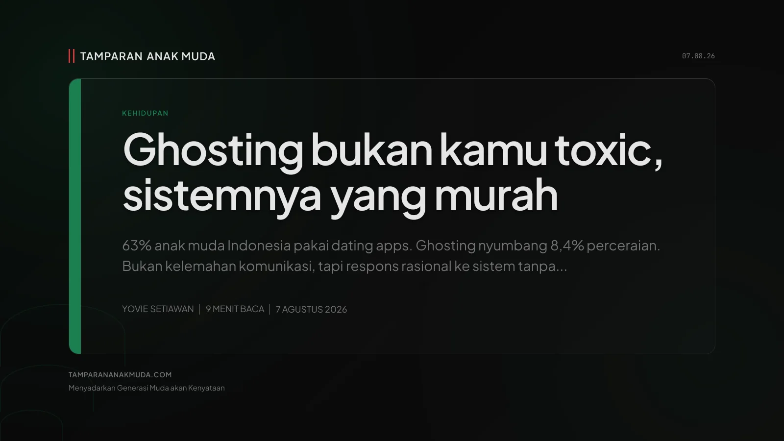 Ghosting Bukan Nggak Bisa Komunikasi, Hubungan Dijual Terlalu Murah
