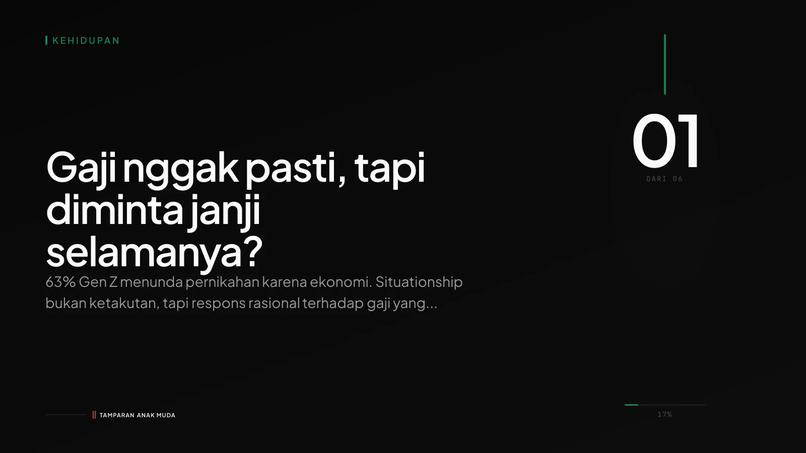 Situationship: Bukan Takut Komitmen, Gaji yang Tidak Pasti