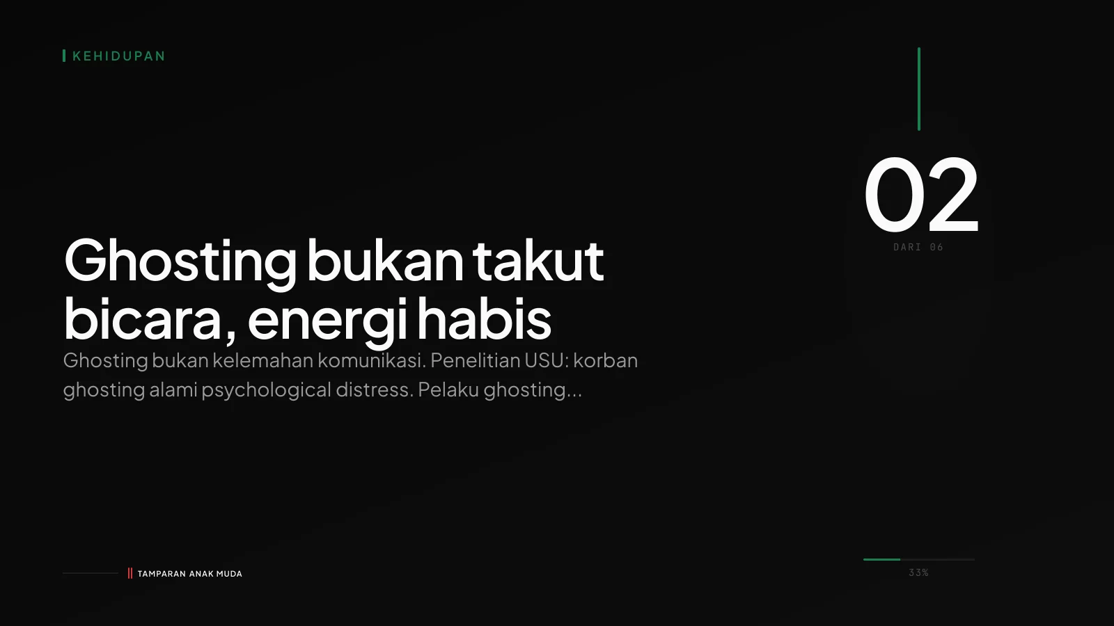 Ghosting: Bukan Tidak Bisa Komunikasi, Tidak Ada Energi untuk Maintain