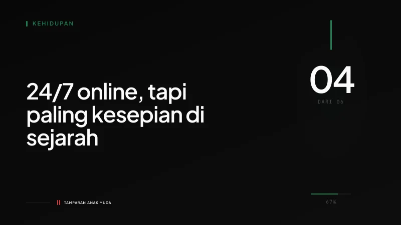 Kesepian Digital: Paling Terhubung, Paling Sendirian