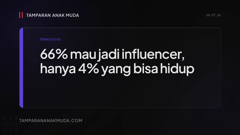 Influencer Bukan Profesi, Itu Lotere yang Dikemas Sebagai Karier