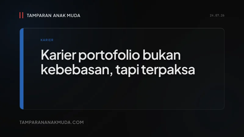 Karier Portofolio Bukan Kebebasan, Rugi Dikemas Jadi Pilihan