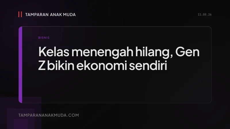 Kelas Menengah Menyusut 1.2 Juta, Gen Z Bangun Ekonomi Tanpa Investor