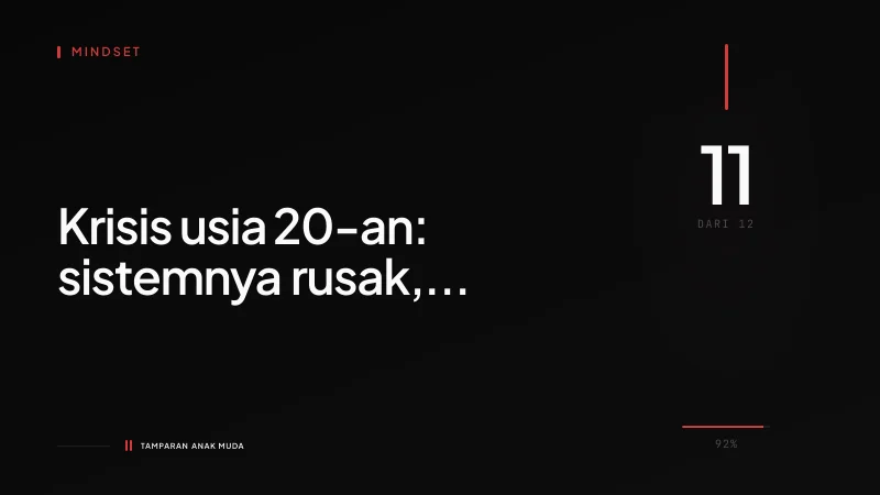 Quarter-Life Crisis: Bukan Masalah Pribadi, Tapi Krisis Sistemik yang Dikaburkan