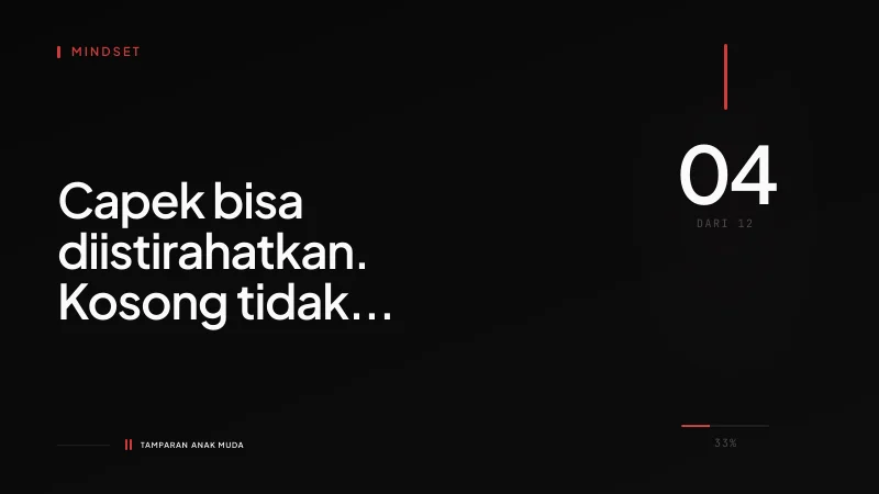 Emotional Exhaustion: Bukan Capek, Tapi Kosong. Sistem Tidak Punya Cara Mengisi Ulang