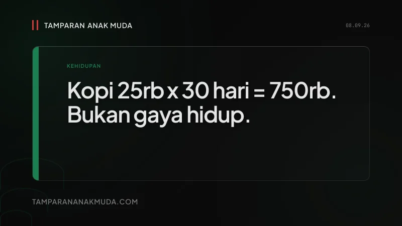Masalahmu Bukan Kopi. Masalahmu Sistem yang Rampas Tidurmu.
