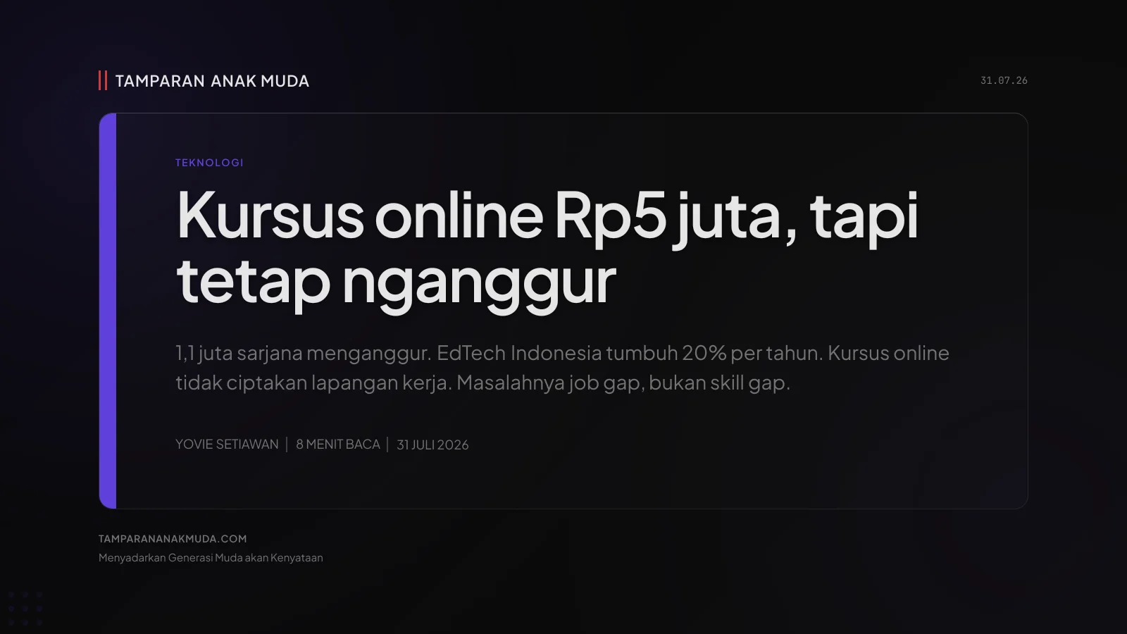 Kursus Online Rp5 Juta Nggak Bikin Kamu Diterima Kerja