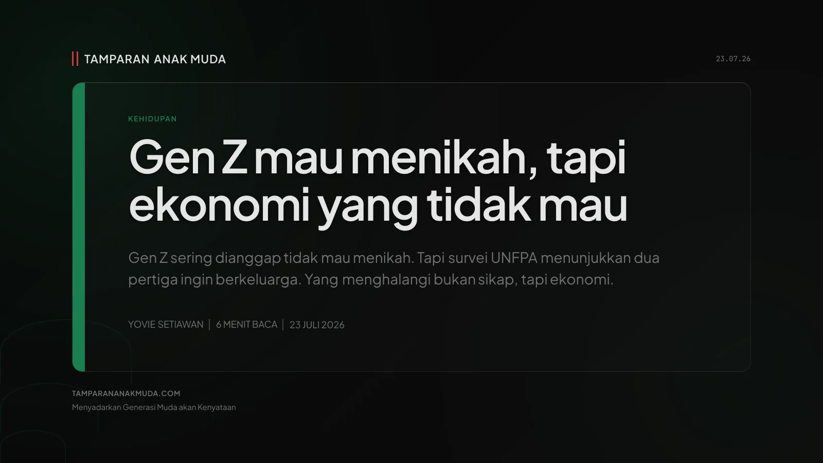 Gen Z ingin menikah tapi terhalang ekonomi: biaya hidup dan perumahan yang tidak terjangkau