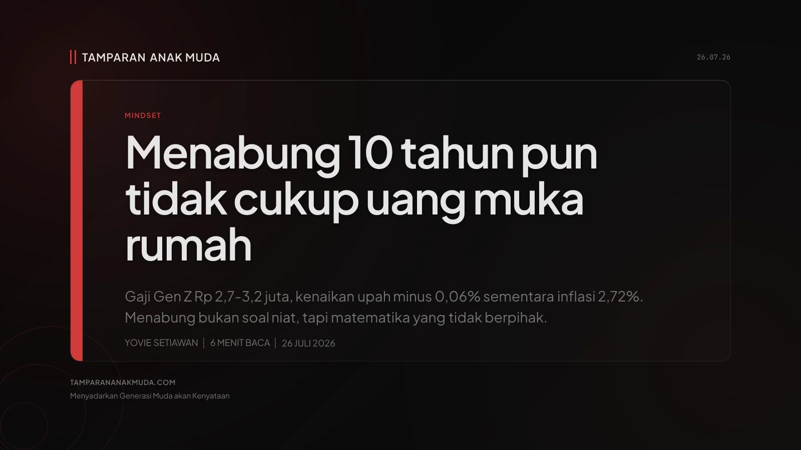 Menabung Jadi Irasional: Bukan Boros, Matematikanya yang Rusak