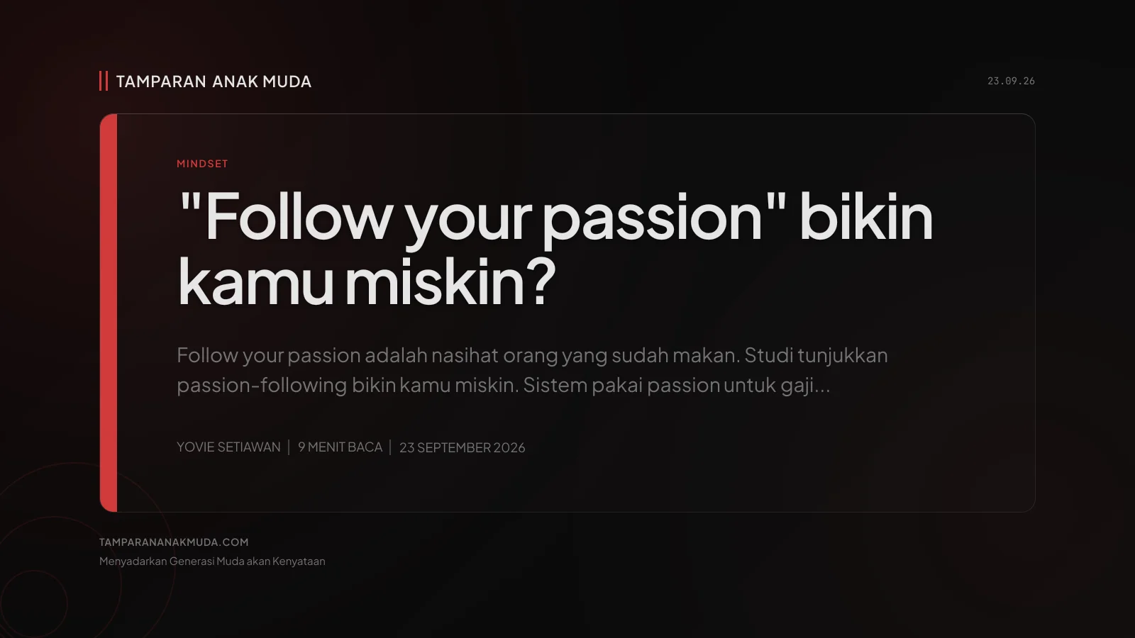 Passion Itu Trap: Kerja Butuh Gaji, Bukan Cinta