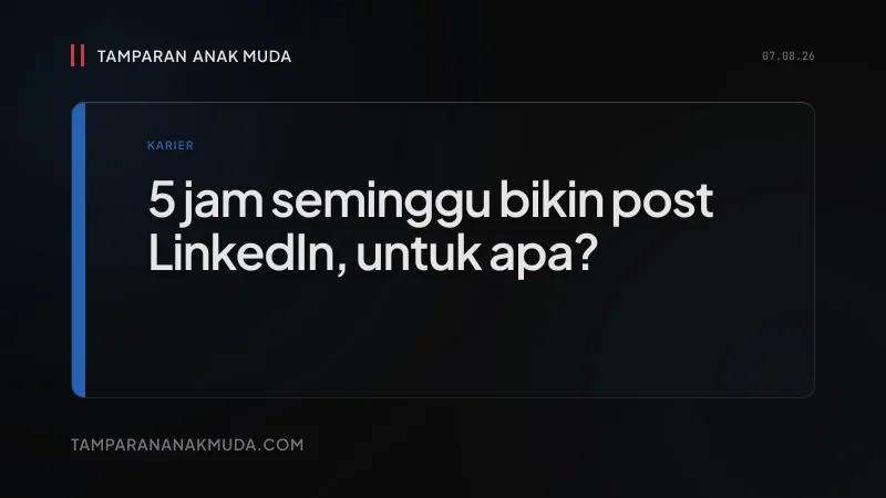Personal Branding Bukan Karier, Itu Kerja Gratis untuk Platform