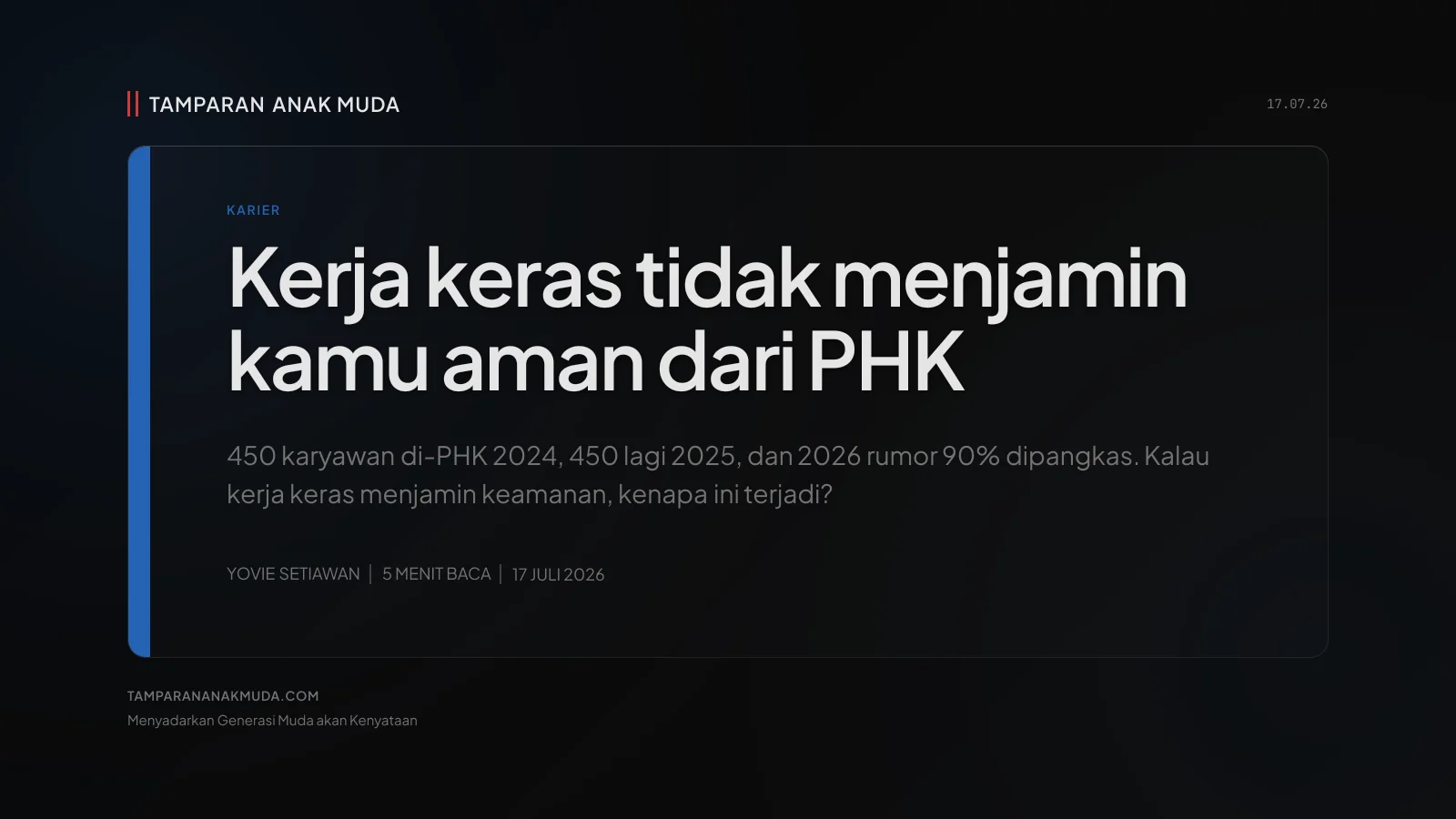PHK Tokopedia: Kerja Keras Nggak Menjamin Aman