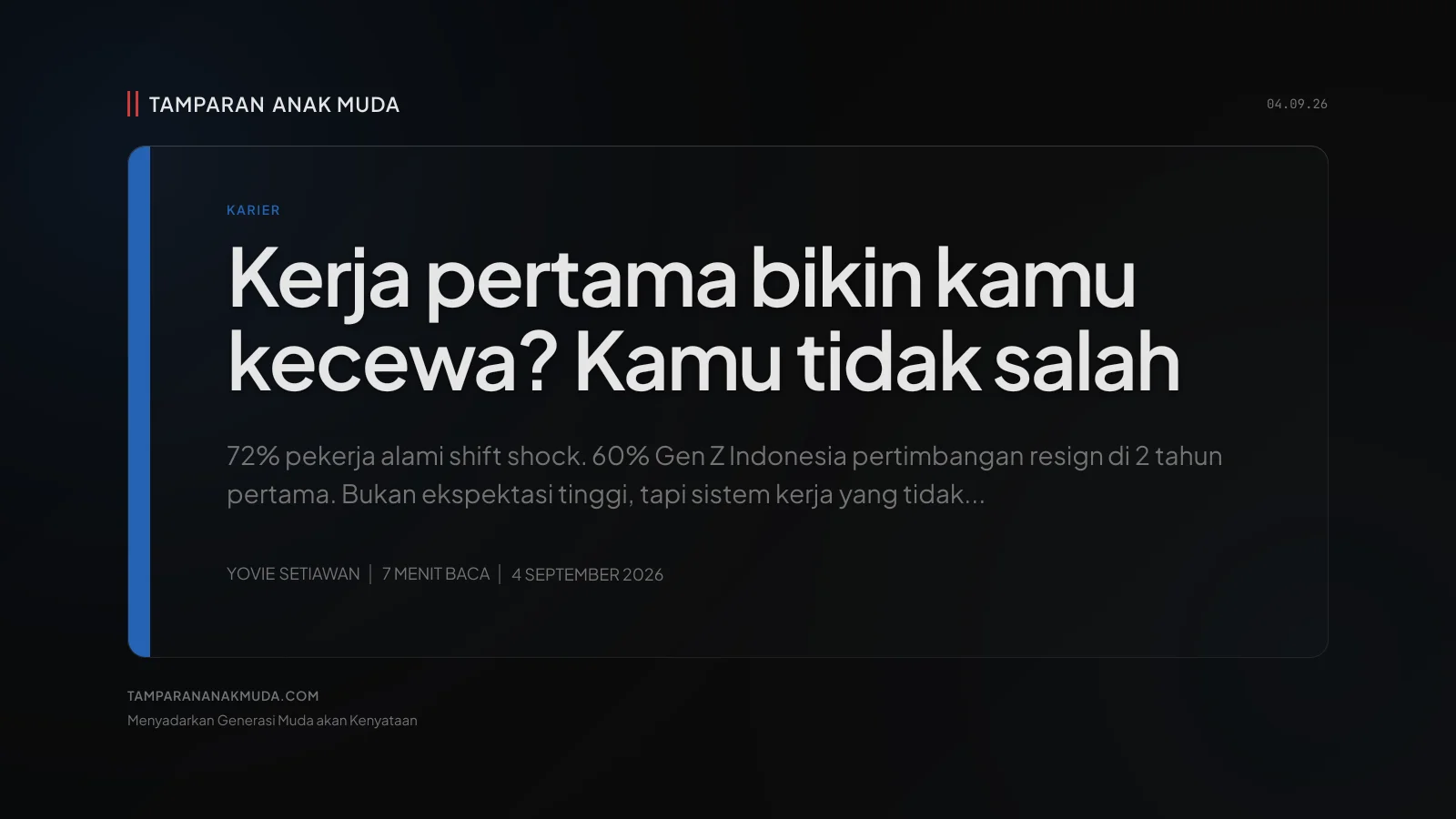 Shift Shock Gen Z: Bukan Ekspektasi Tinggi, Realitas Kerja yang Tidak Sesuai