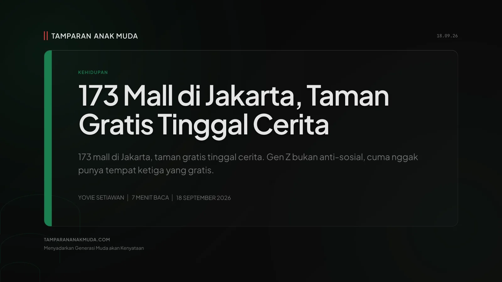 Tempat Ketiga Mati, Gen Z Bayar atau Pulang