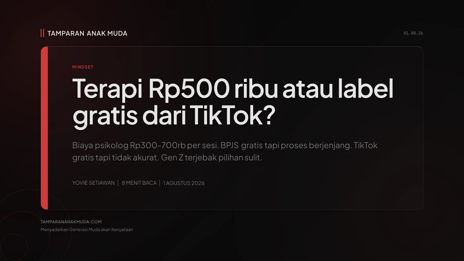 Terapi Mahal, Label Gratis: Kenapa Gen Z Pilih Self-Diagnosis
