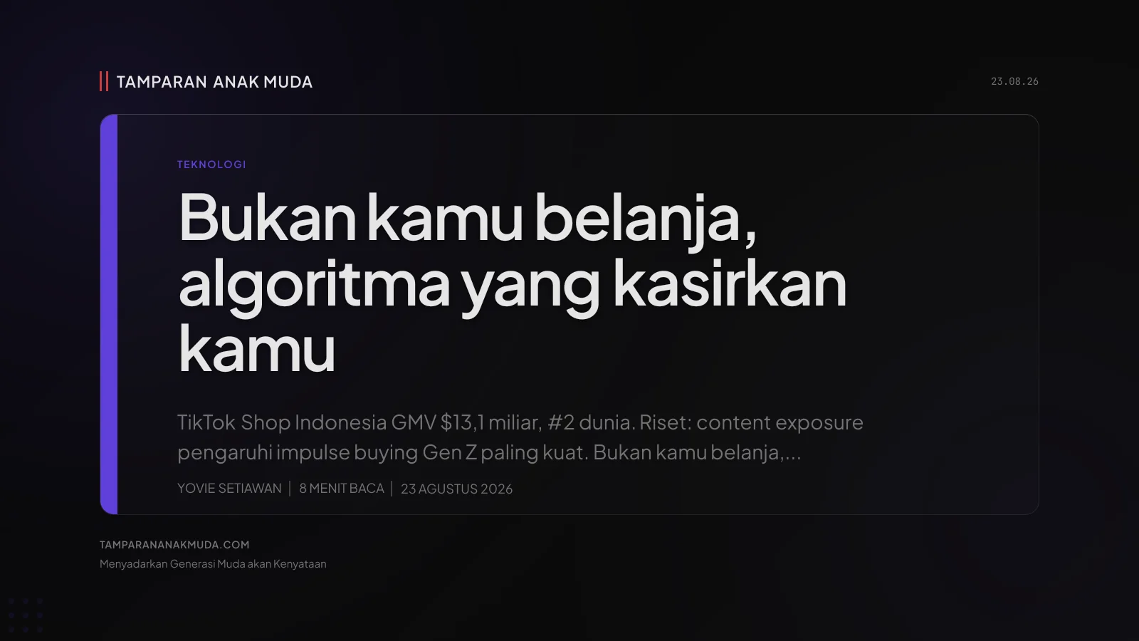 TikTok Shop Bukan Belanja, Algoritma yang Membuatmu Kasir Tanpa Sadar