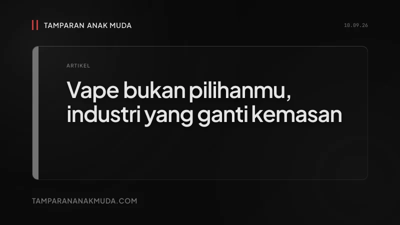 Vape Bukan Gaya Hidup, Industri Tembakau yang Ganti Kemasan