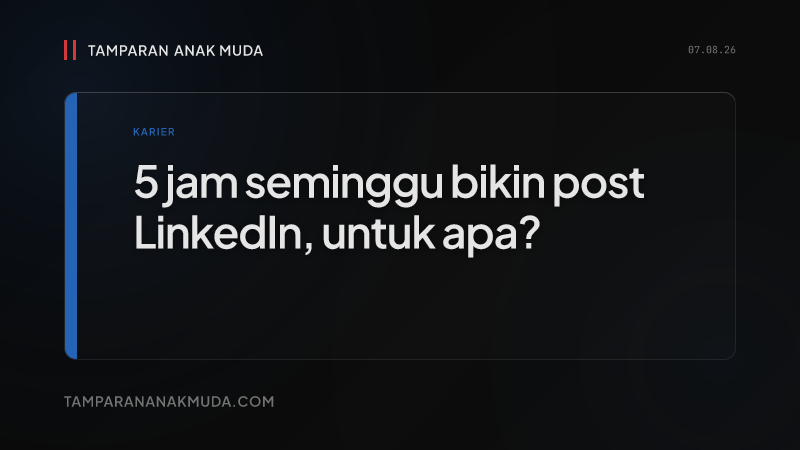 Personal Branding Bukan Karier, Itu Kerja Gratis untuk Platform