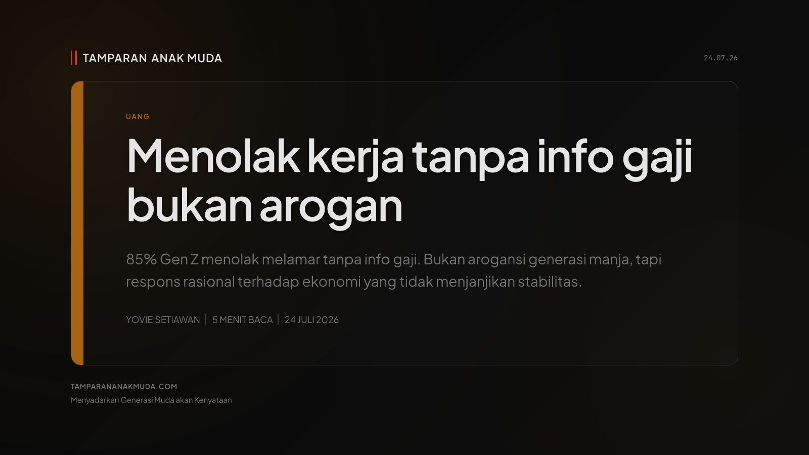 85% Gen Z Menolak Kerja Tanpa Info Gaji: Bukan Arogan